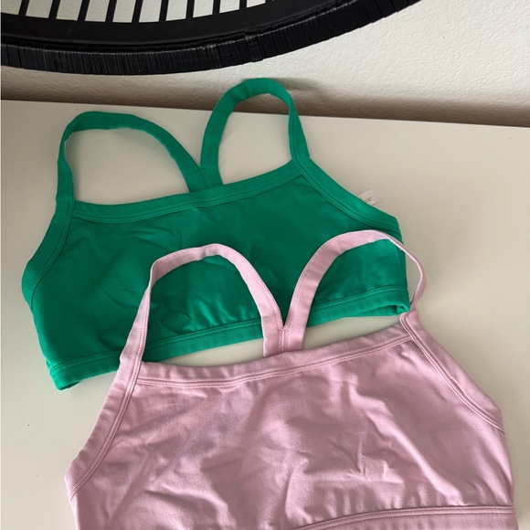 Colsie Green and Pink Sports Bra Set - Picture 1 of 3